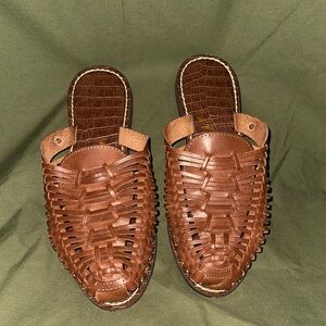 Sam Edelman Brown Woven Flats